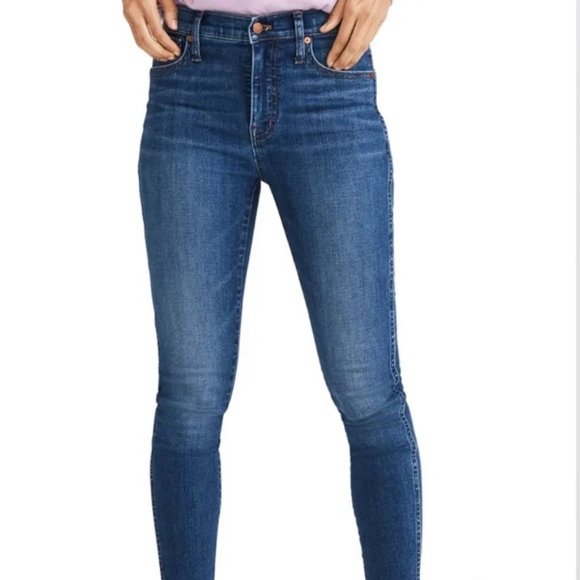 Madewell NWT Denim Jeans High Rise 10" Skinny Size 35 Petite 16W - Picture 2 of 10